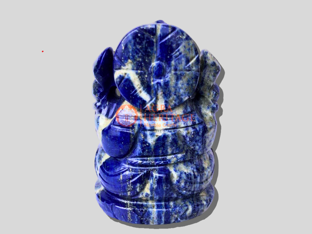 Lapis Lazuli Ganesha Ganpati Religious Sculpture